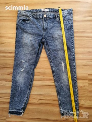 Мъжки skinny дънки Janina XL L29, сини с износен ефект, много добро състояние, снимка 16 - Дънки - 54606254