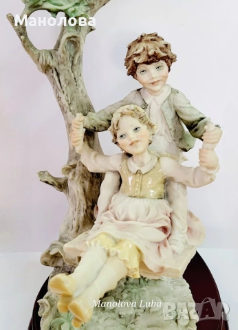 Голяма фигура Capodimonte подписана B. Merli., снимка 4 - Колекции - 55255791