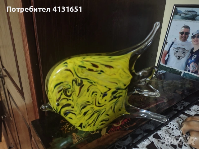 2 бр., риби стъкло Мурано , снимка 2 - Статуетки - 55052733