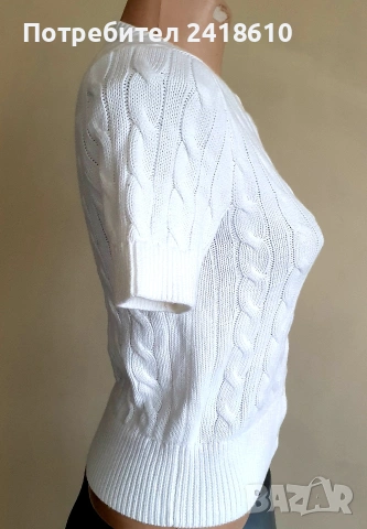 POLO Ralph Lauren Cable Pima Cotton Size XXS НОВО! ОРИГИНАЛ! Дамски Пуловер без Ръкави!, снимка 15 - Блузи с дълъг ръкав и пуловери - 54235951