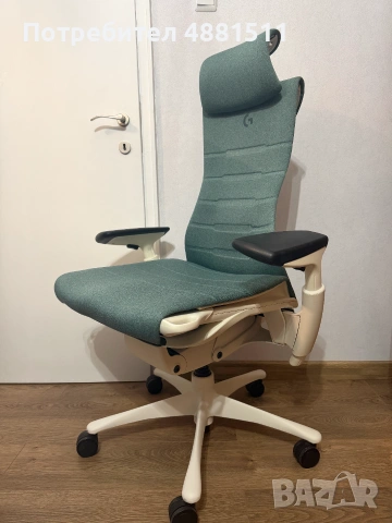 Herman Miller Embody Gaming Chair + Atlas Headrest – Отлично състояние