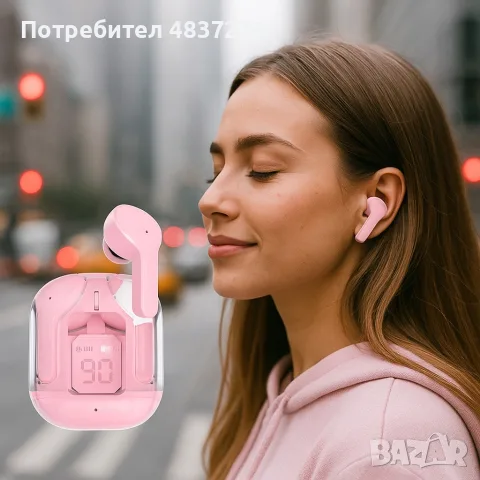 Bluetooth слушалки с LED дисплей и вграден микрофон
