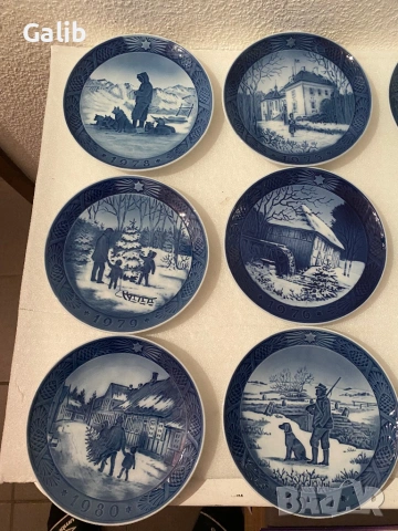 Датски коледни декоративни чинии за закачане на стена, снимка 5 - Декорация за дома - 54126876