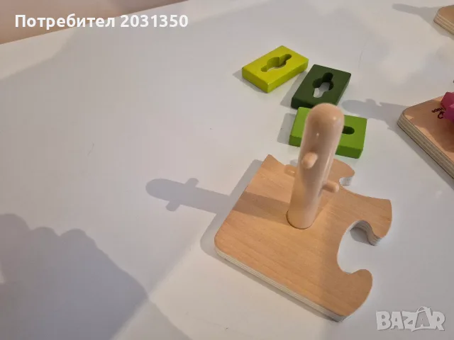 Hape играчка за сортиране на форми и цветове Early Explorer Creative Peg Puzzle от дърво за 18+, снимка 10 - Образователни игри - 55615351