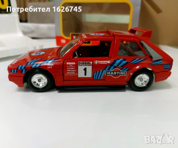 Lancia Delta S4 1:24 Bburago, снимка 14 - Колекции - 54183525