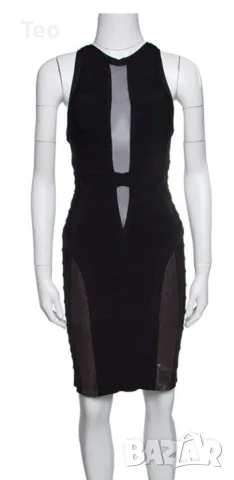 Къса черна рокля Herve Leger, снимка 14 - Рокли - 52928019