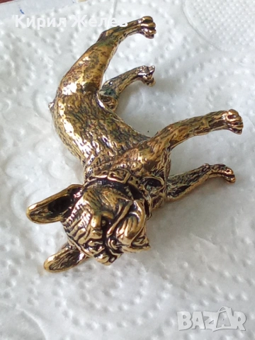 Бронзова фигурка на френски булдог 45010, снимка 3 - Колекции - 54172968