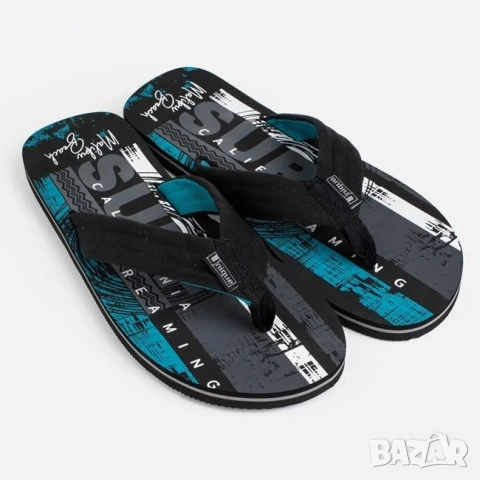 Мъжки джапанки черни Surf California Dreaming с каишка_1260307, снимка 2 - Джапанки - 54751738