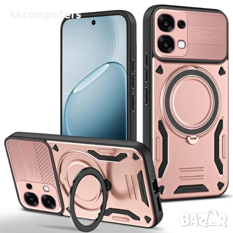 Магнитен Калъф за Oppo A6 Pro 5G / 4G с 360° Стойка - TPU+PC, Военна защита, 6 цвята, снимка 6 - Калъфи, кейсове - 54287961