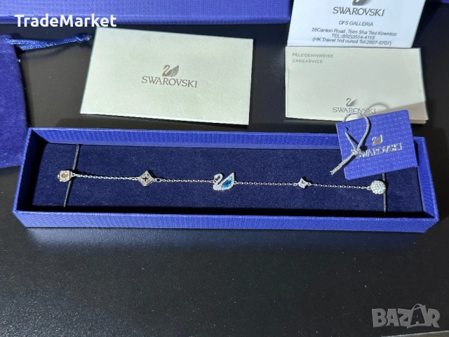 Нова Дамска Гривна Swarovski Dazzling Swan bracelet с пълна опаковка и документация, снимка 2 - Гривни - 54381762