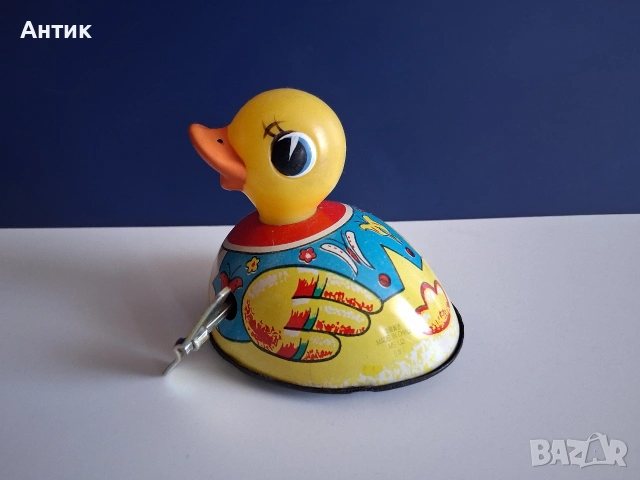 Две Стари Ламаринени Играчки Аленушка Пате от Соца, снимка 8 - Колекции - 55075953