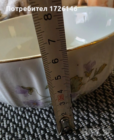 Порцеланова купичка на Китка , снимка 6 - Чинии - 54352296