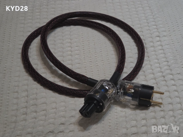 Hi-Fi Захранващ кабел 3х4 mm² – 134 см (Позлатени конектори), снимка 5 - Други - 54905282