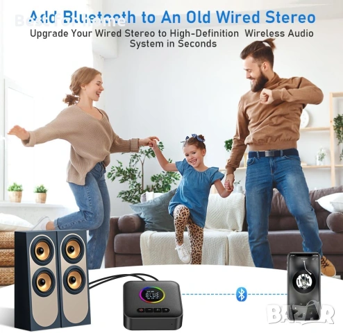 AXFEE Bluetooth 5.4 приемник за HiFi, Bluetooth аудио адаптер, снимка 6 - Друга електроника - 54124467