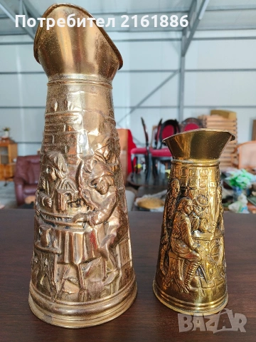 Уникални релефни месингови кани , снимка 2 - Декорация за дома - 54056456