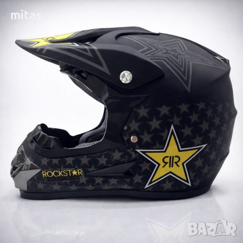 Кросова каска ROCKSTAR, Full Face, DOT Сертификат, Размер: S; M;, снимка 4 - Аксесоари за велосипеди - 52137315