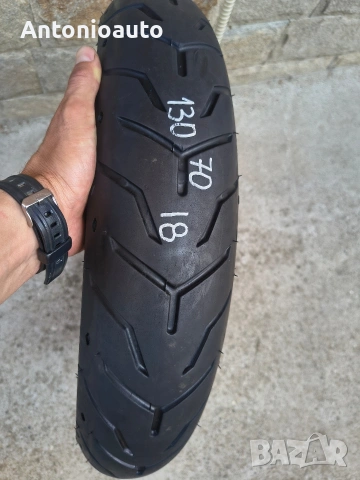 130 70 18 dunlop D408F harley davidson 63H гума чопър гуми мотоциклет, снимка 2 - Гуми и джанти - 55136504