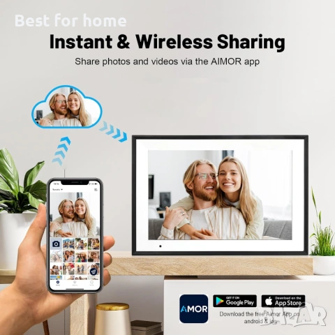Цифрова фоторамка 10.1 инча WiFi, снимка 5 - Друга електроника - 54646240