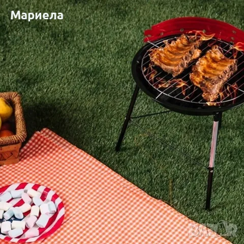 Барбекю Well Home с 3 крака и решетка, снимка 6 - Други стоки за дома - 55655027