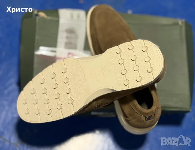 НОВИ!!! Мъжки велурени обувки Barbour Carty Loafer, Taupe Suede,42 (UK 8), снимка 5 - Мокасини - 55567780