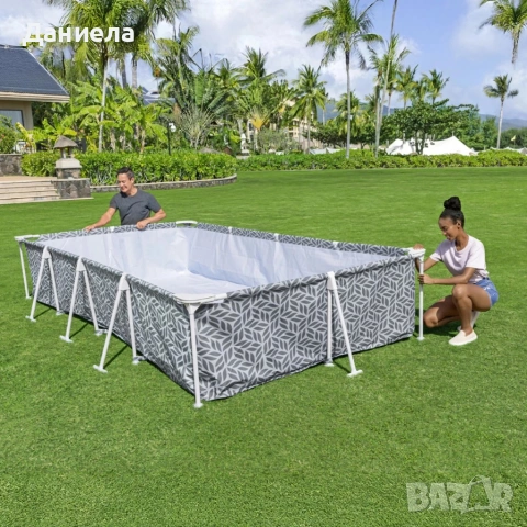 BESTWAY Steel Pro басейн 366x201x66 см с филтърна помпа - 4000 л капацитет, снимка 3 - Други стоки за дома - 54858099