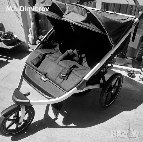 Количка за близнаци THULE, снимка 4 - Детски колички - 55692625