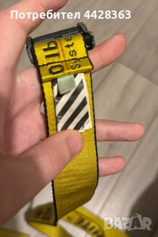 ОРИГИНАЛЕН КОЛАН Off-White Industrial Yellow, снимка 3 - Колани - 54784167