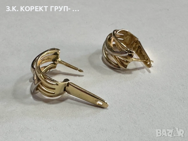 Златни дамски обеци 14к, 6,94гр, снимка 4 - Обеци - 54177356