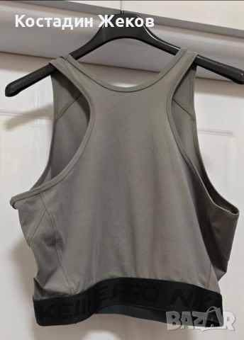  Нов.Дамски оригинален спортен кроп топ Nike Pro Dri-FIT Graphic Crop Tank . , снимка 4 - Корсети, бюстиета, топове - 54577487