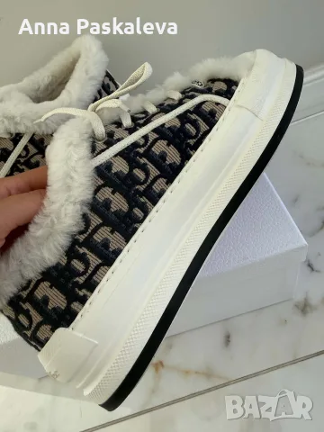 Кецове Dior от агнешка кожа с косъм, снимка 6 - Кецове - 55514051