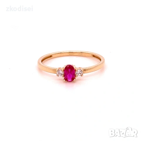 Златен дамски пръстен 1,47гр. размер:56 14кр. проба:585 модел:38788-1