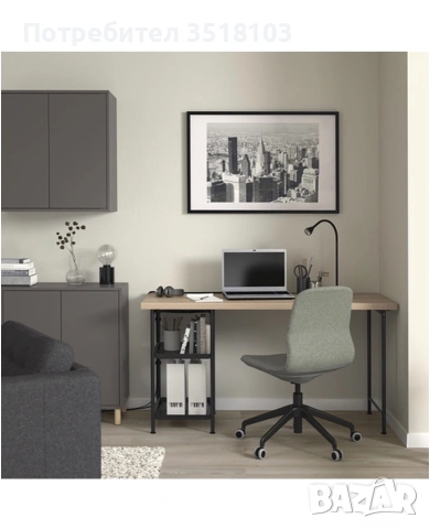 IKEA бюро – 140 × 60 см, снимка 3 - Бюра - 55252039