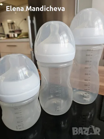 Шишета за хранене мляко Philips Avent Natural за новородени 0+ и комплект четки за почистване , снимка 3 - Прибори, съдове, шишета и биберони - 55601465