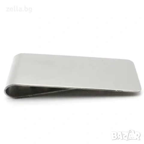 Тънък щипка за пари (Money Clip) от неръждаема стомана – Минималистичен портфейл за карти 10119, снимка 7 - Друга електроника - 54658383