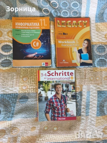 Учебници за 11. клас - информатика, английски, немски 
