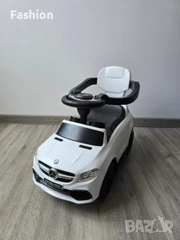 Детска кола за бутане + родителски контрол MERCEDES AMG в бял цвят + нов сенник., снимка 6 - Други - 55628469