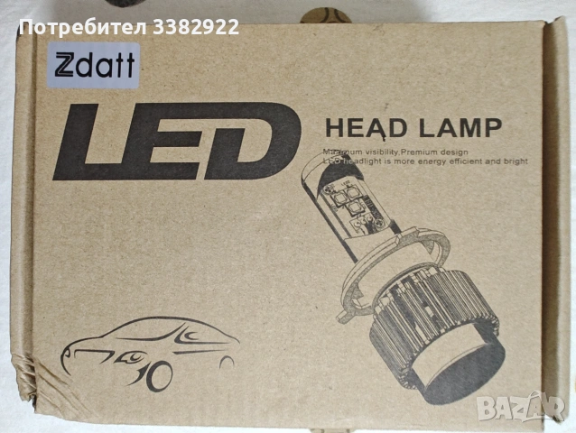 Led head lamp Zdatt H4