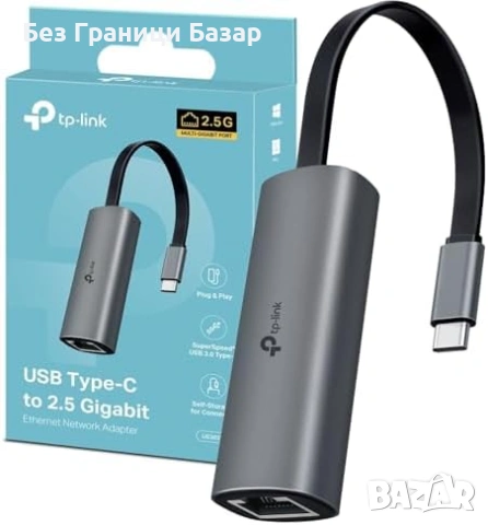 Нов адаптер Хъб TP-Link USB-C към 2.5G Ethernet Adapter LAN RJ45 2.5Gbps
