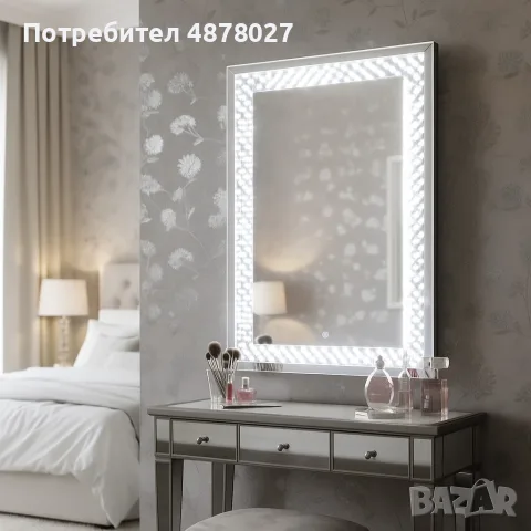 Стилно LED огледало, снимка 5 - Огледала - 55594322