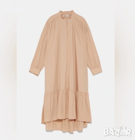 ZARA Нова с етикети прекрасна рокля тип риза, снимка 5 - Рокли - 55256086