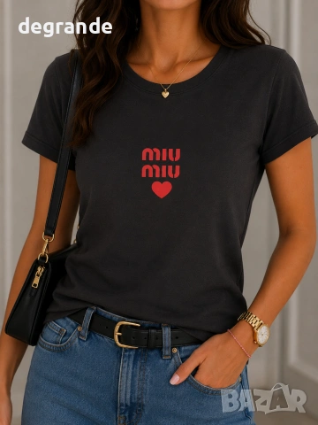 💫Miu Miu💫Дамска Тениска в Бяло и Черно