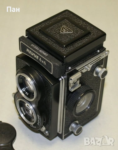 Фотоапарат средноформатен Revue 6x6 (Seagull 4A103A), снимка 3 - Фотоапарати - 53967234