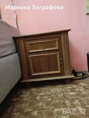 Ретро спалня, нощни шкафчета, пружини, завеси, сервиз, IKEA Vespa пано и винтидж вещи, снимка 16 - Спални и легла - 47595842