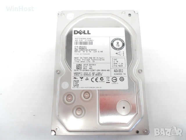 2TB SAS HDD DELL/Toshiba, Hitachi/, 3.5, 7200 оборота, всички в отлично състояние