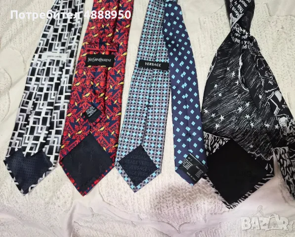 копринени вратовръзки Hermes, YSL, FERRE, Versace , снимка 4 - Други - 55601122