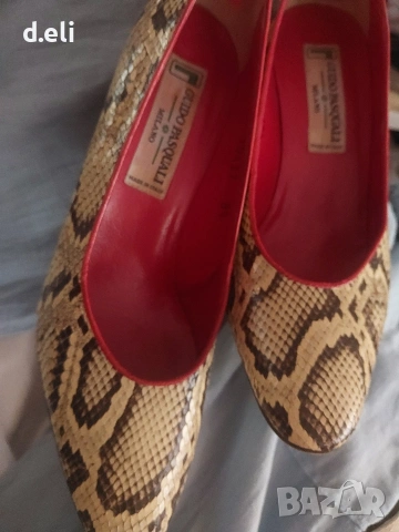 GUIDO PASQUALE Italy Size 38.5 100% змийска кожа, снимка 2 - Дамски елегантни обувки - 55164488