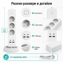 Смарт Разклонител Aerbes с 3 контакта 4 USB портове Type-C и 2м кабел, снимка 7