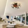 1бр/ Вентилатор за таван с LED осветление, 50 см – индустриален стил, енергоспестяващ DC мотор, 6 ск, снимка 2