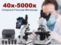 Професионален Тринокулярен Микроскоп Woehrsh 40X-5000X, Лабораторен Клас с HD USB Дигитална Камера, снимка 8