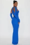 FASHION NOVA - Интересна Синя Рокля, снимка 6